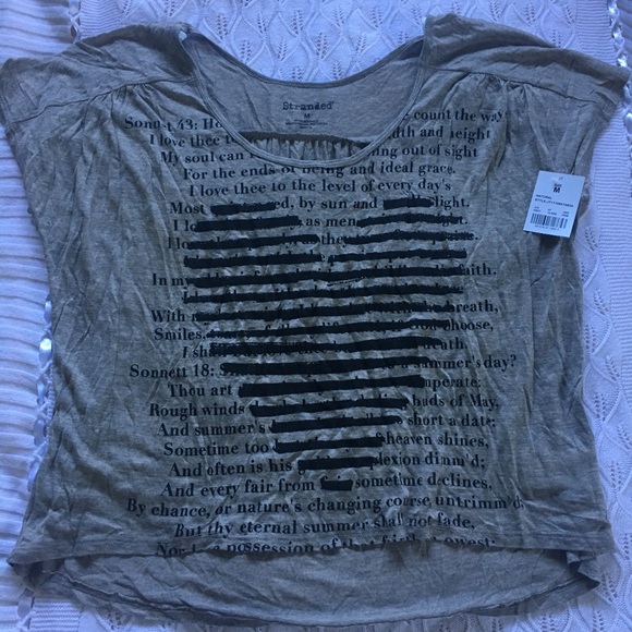 Semi-Crop Top 🖤 Shakespeare sonnets - Picture 2 of 4