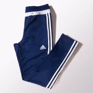 KIDS SIZE M BLUE AND WHITE ADIDAS CLIMACOOL PANTS