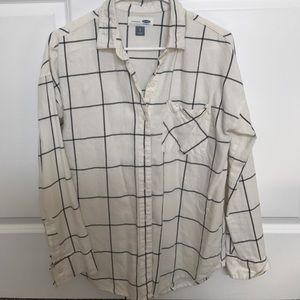 Windowpane boyfriend flannel