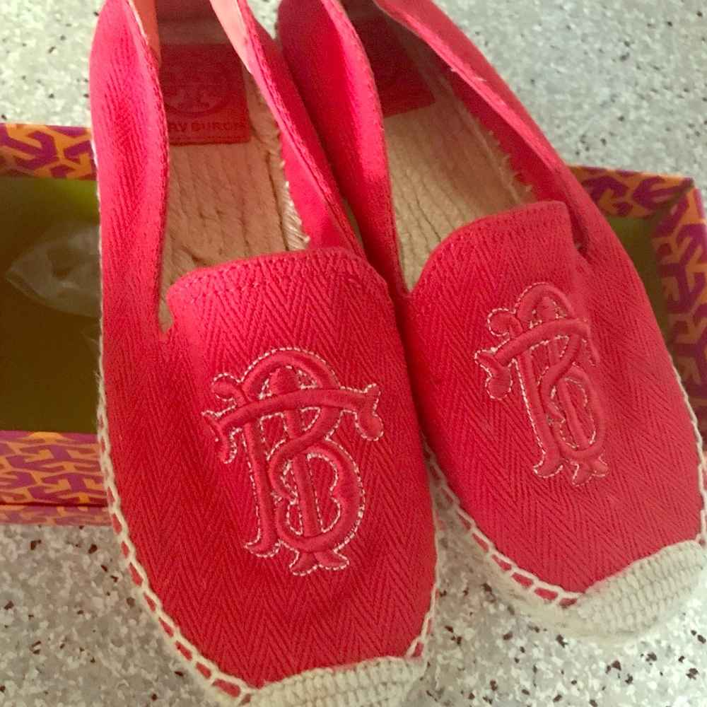 Tory Burch logo Espadrilles in red