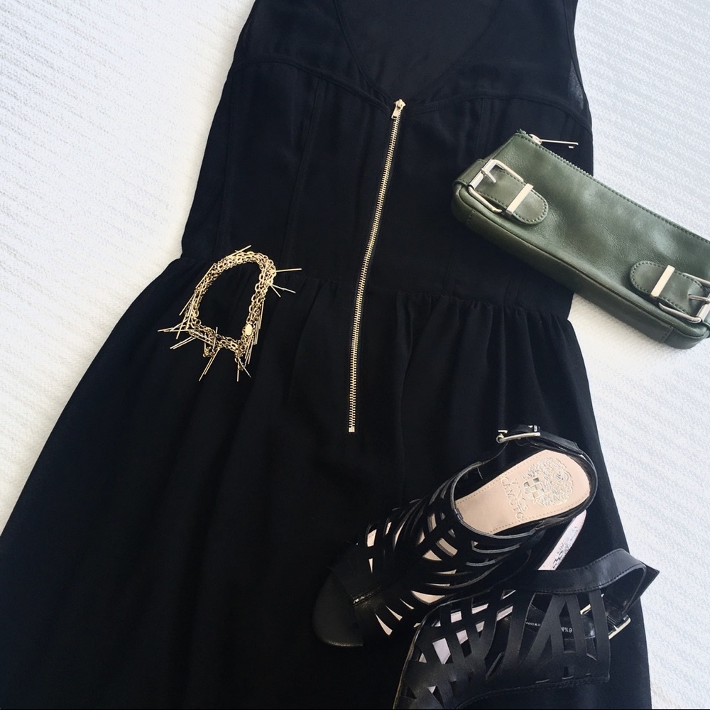 NEW Sans Souci High-Lo Dress w/ Zipper + Open Back