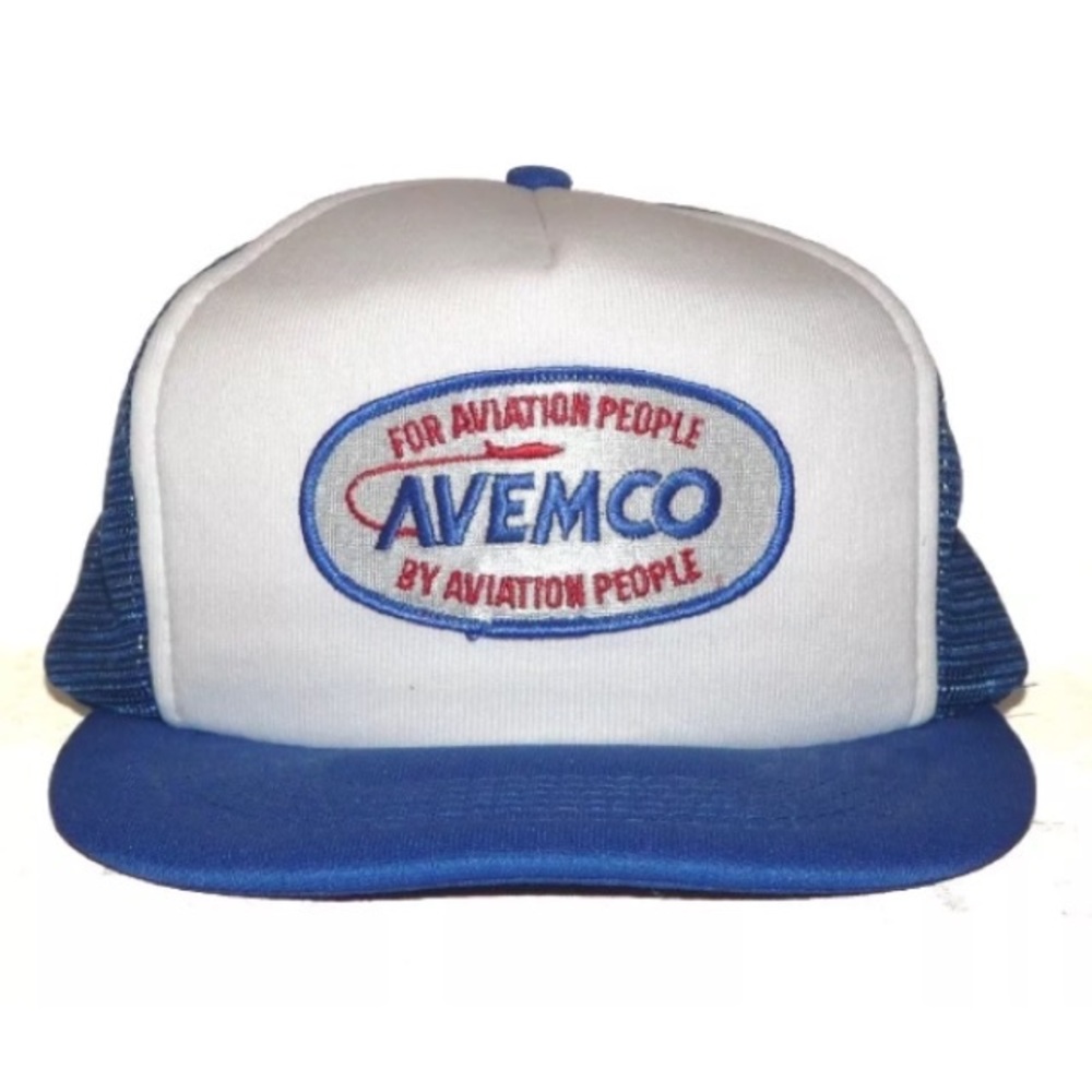 Vtg Avemco For By Aviation People Trucker Snapback Street Wear