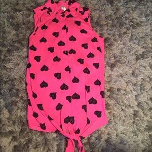 Size small Collared button up tank top