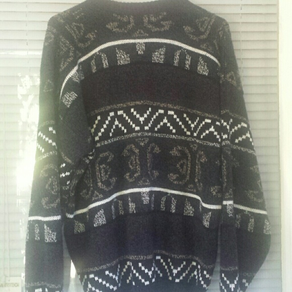 Vintage 1980's Mens Graphic Sweater Pullover Ugly - Picture 5 of 5