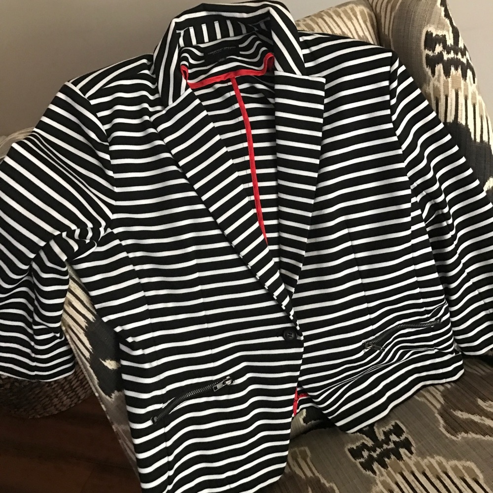 3/4 length sleeve blazer jacket/Christian Siriano
