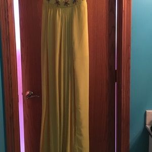 Floor length slit dress