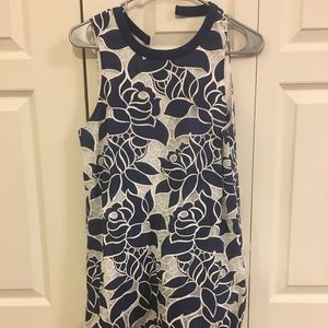 Navy Floral Dress