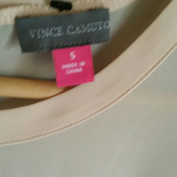 Sleeveless Tan Top with Shear Top & Bottom Size S - Picture 2 of 5