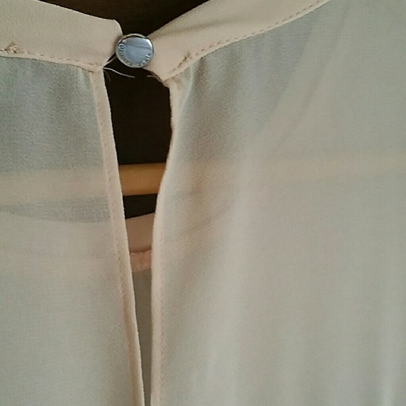 Sleeveless Tan Top with Shear Top & Bottom Size S - Picture 4 of 5