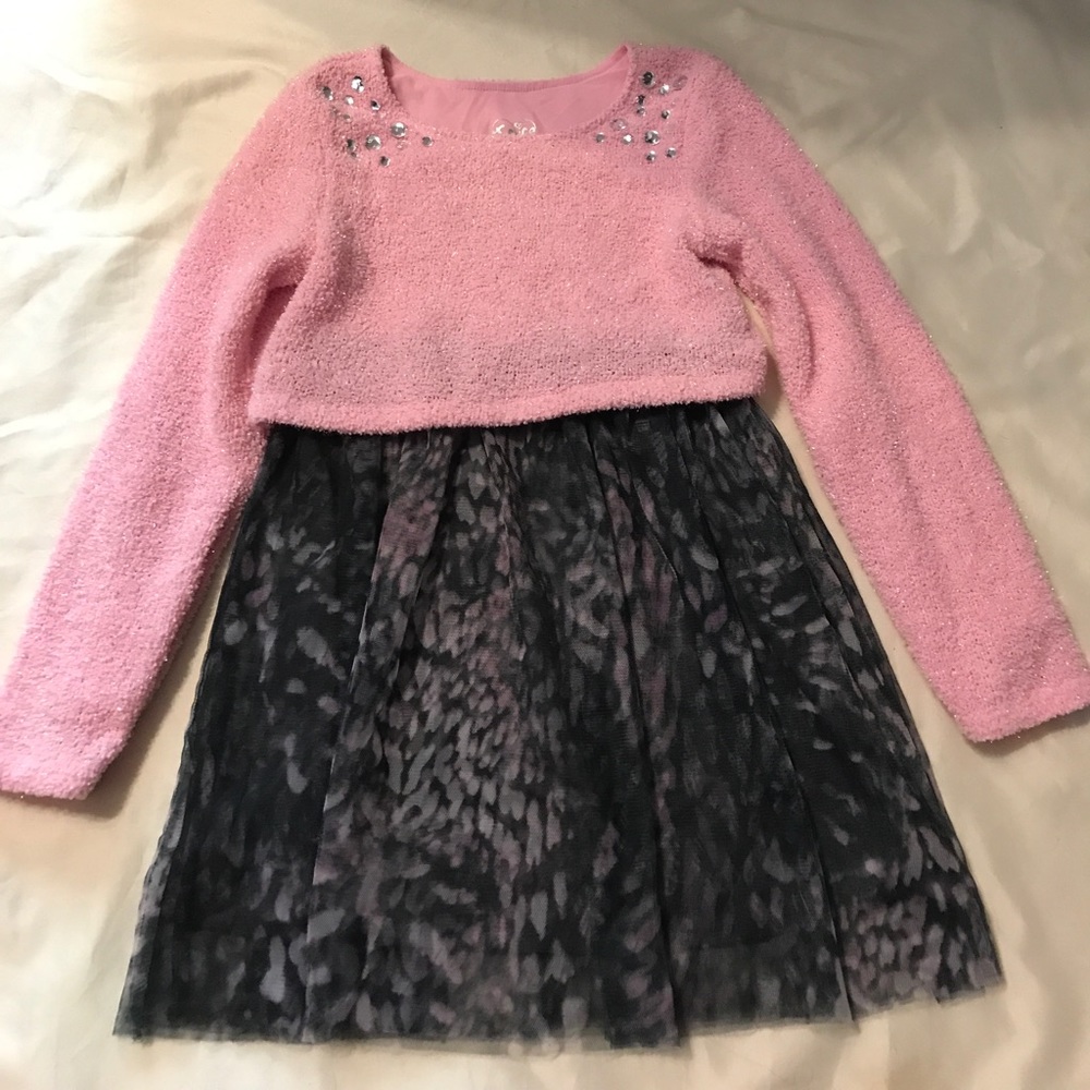 Justice for Girls long pink top/dress size 7