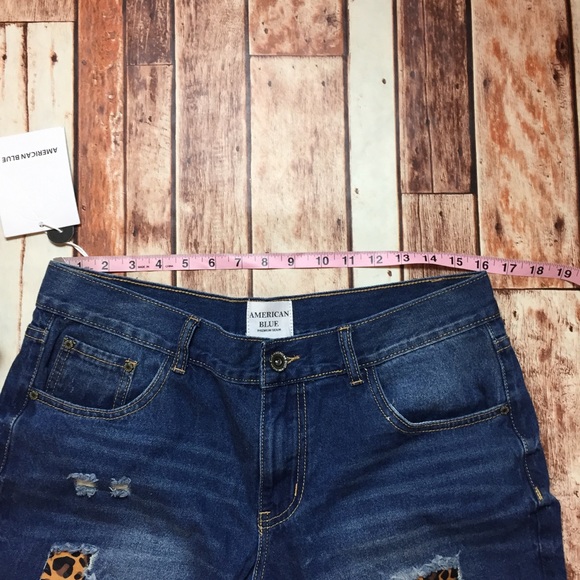 Size 15 Leopard patch jeans - Picture 4 of 7