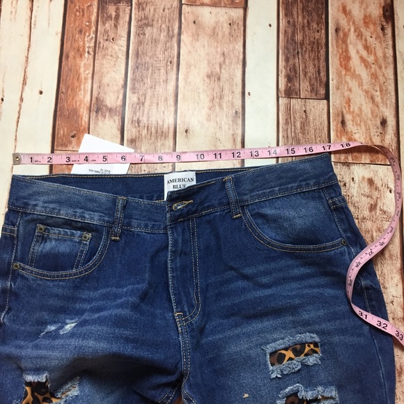 Size 15 Leopard patch jeans - Picture 7 of 7