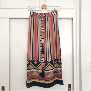 H&M Midi Skirt with Tassel Belt