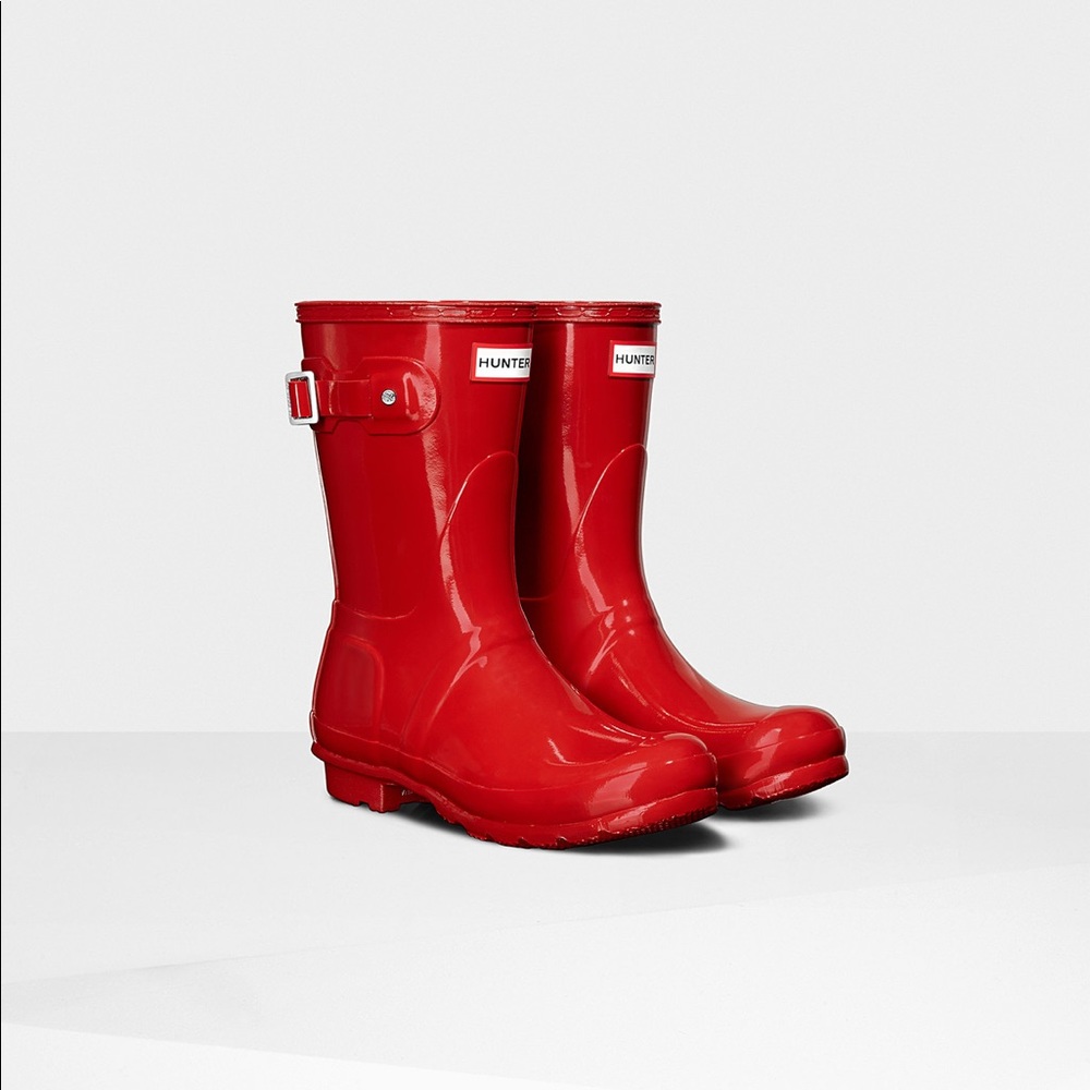 Glossy Red Hunter Rainboots