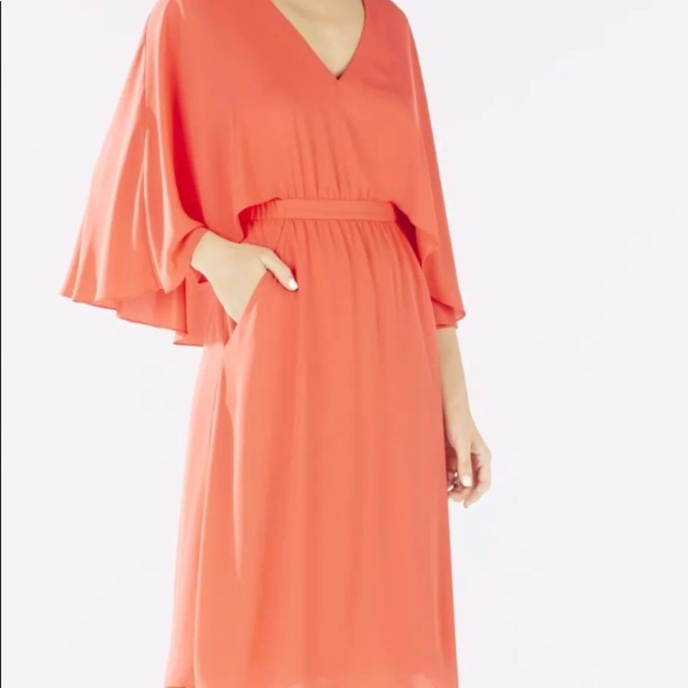 Bcbg cape dress