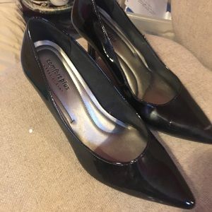 Black heels worn once