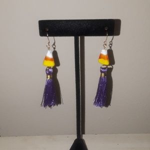 New Candy corn Tassle Earrings for Girls or adults