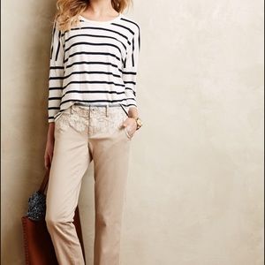 Anthropology khaki pants ankle length