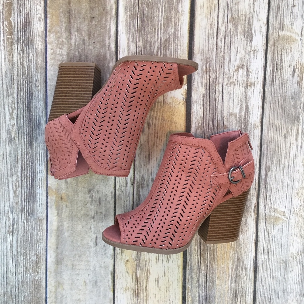 💜HP 12/3💜 Blush Caged Open Toed Booties - Picture 4 of 6