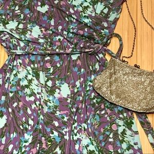 Rayon knit watercolor dress