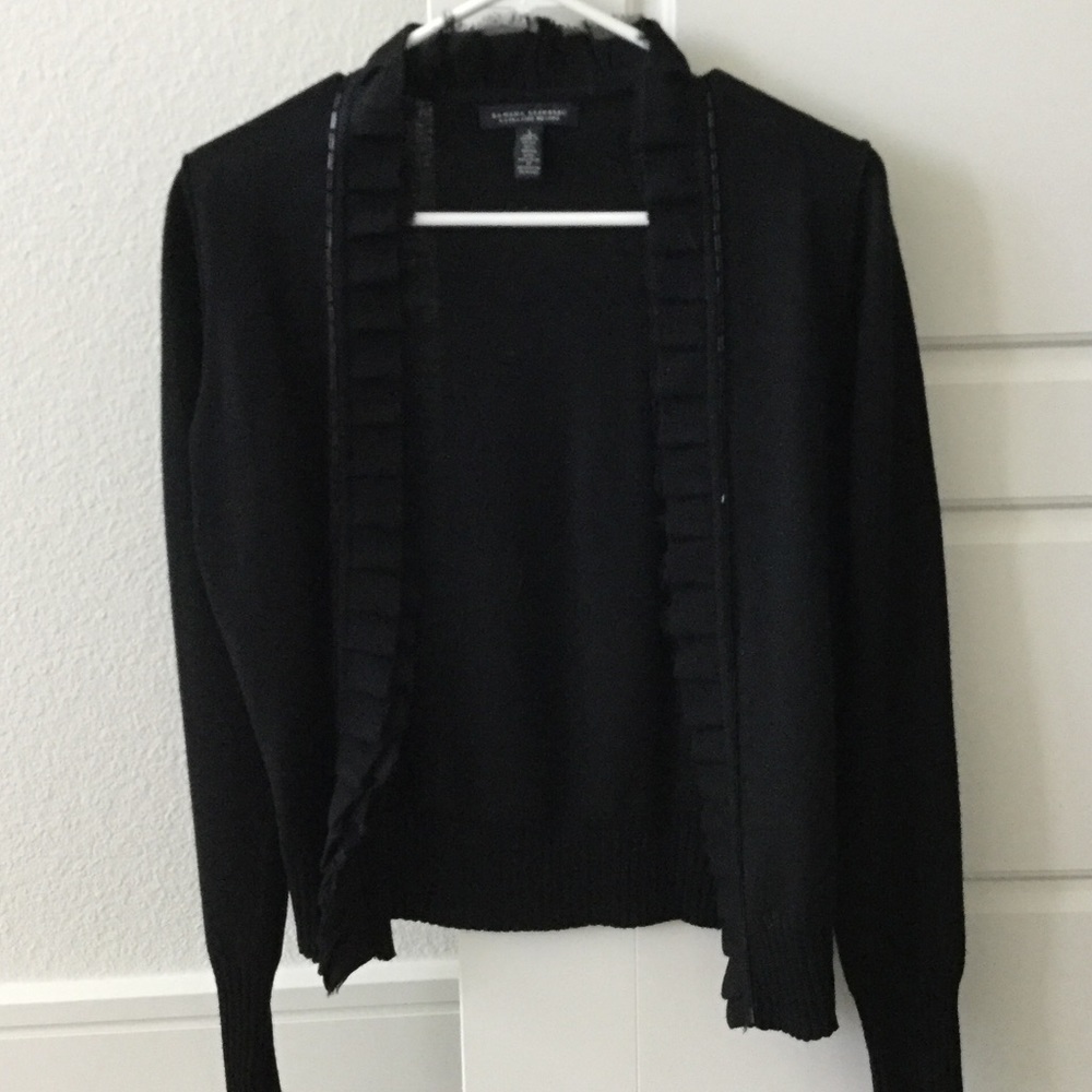 Banana Republic extra fine merino black cardigan