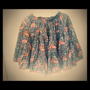 Red White & Blue Paisley Skirt