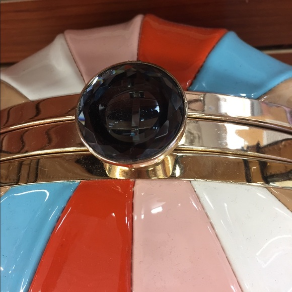 Volleyball purse. Beige, blue, orange, pink, white - Picture 3 of 5