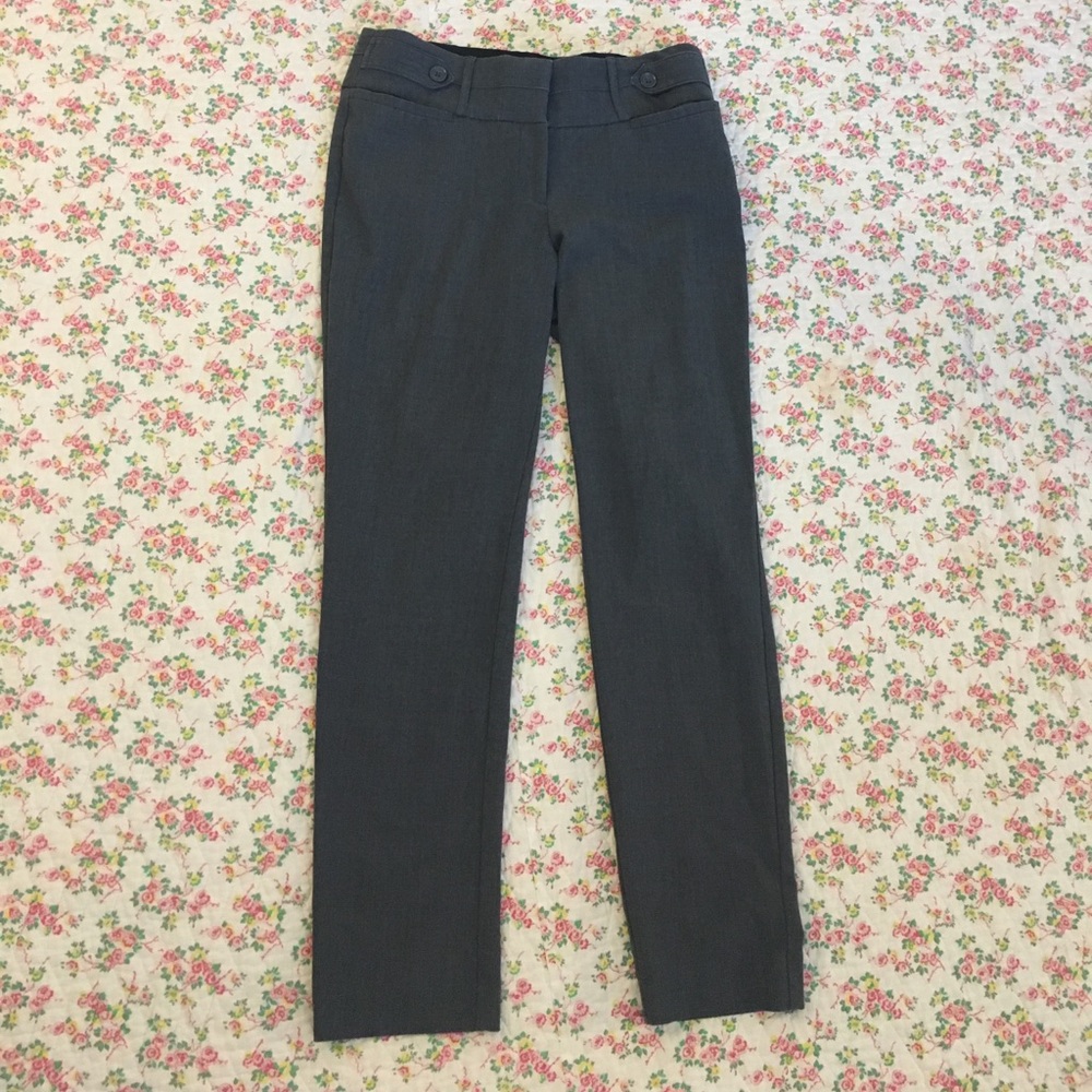 Grey skinny work pants