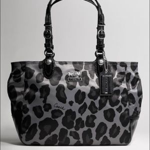Coach Madison Mia Ocelot Purse w/ Card Holder