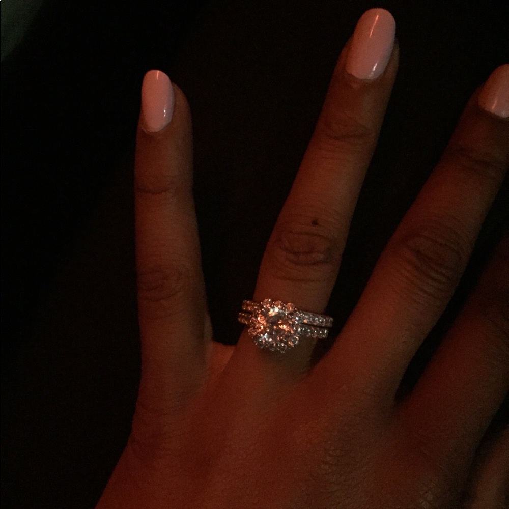 Sterling Silver Wedding Set