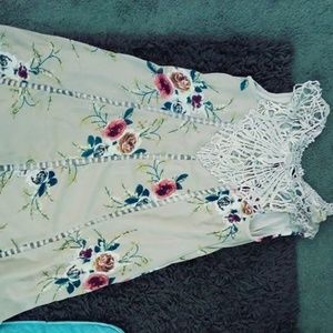 Summer Beach Boho Chiffon Floral Mini Dress