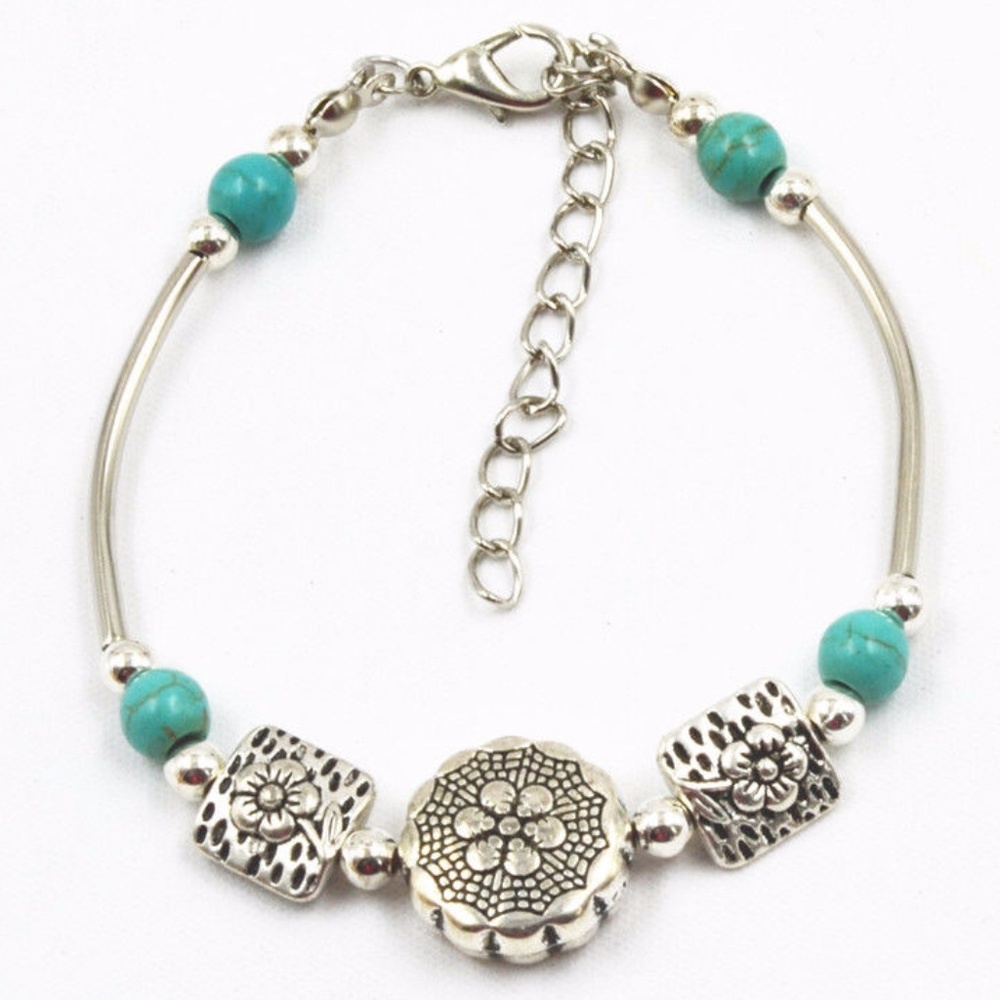 Tibetan Silver and Turquoise Bracelet
