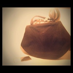 Vintage Brown Corded Purse