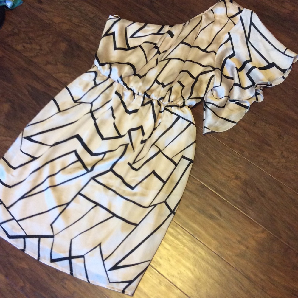 One-shoulder Print Dress