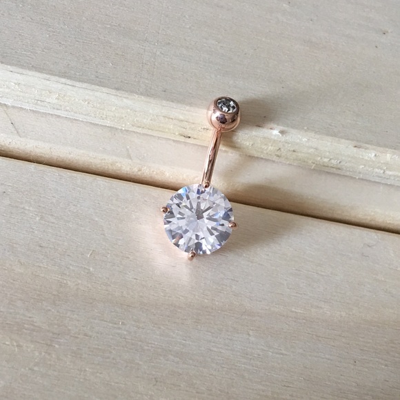 Jewelry - Rose Gold Gem Belly Button Ring