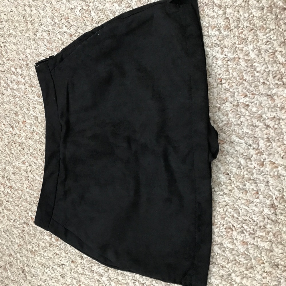Forever 21 Black Suede Mini Skort