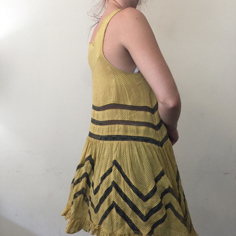 Free People Golden Voile Asymmetrical Dress - Picture 2 of 5