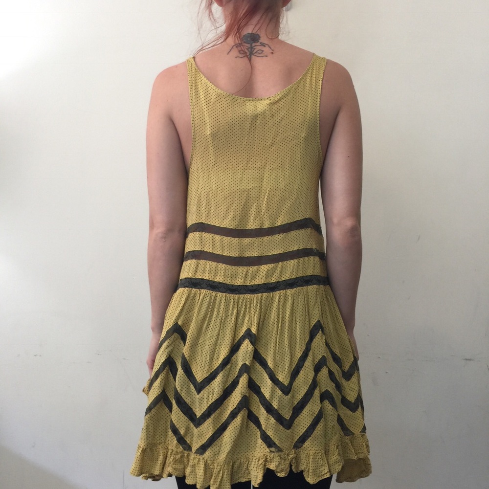 Free People Golden Voile Asymmetrical Dress - Picture 3 of 5