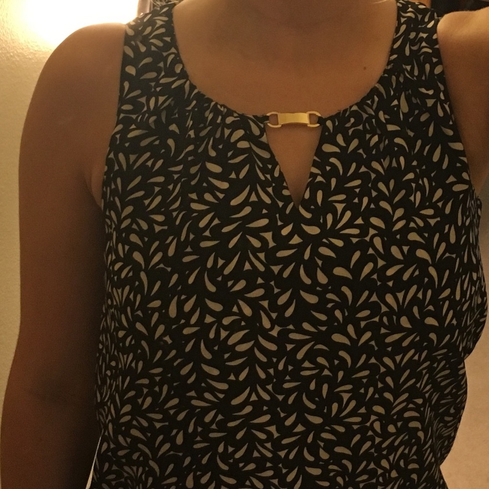 Black and white blouse