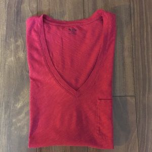 Madewell Whisper Cotton V-neck Pocket Tee