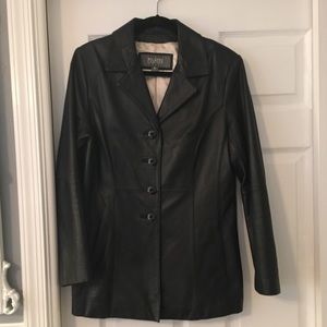 Authentic Wilsons Leather Coat, Black