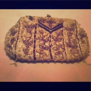 Vintage Hand-Beaded Clutch