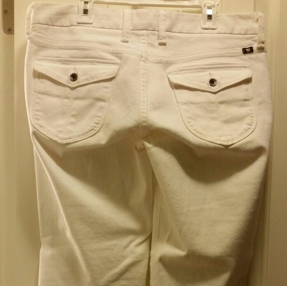 Lucky Brand white denim cropped jeans