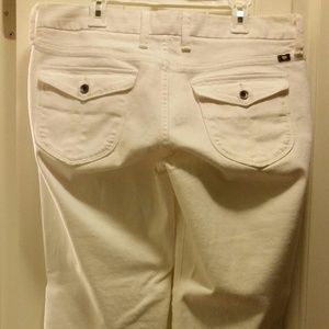 Lucky Brand white denim cropped jeans