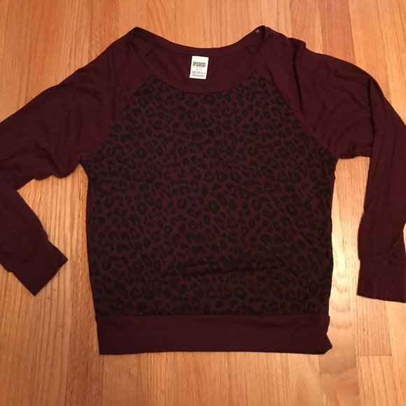 PINK Victoria's Secret Tops - Victoria's Secret pink maroon cheetah print shirt