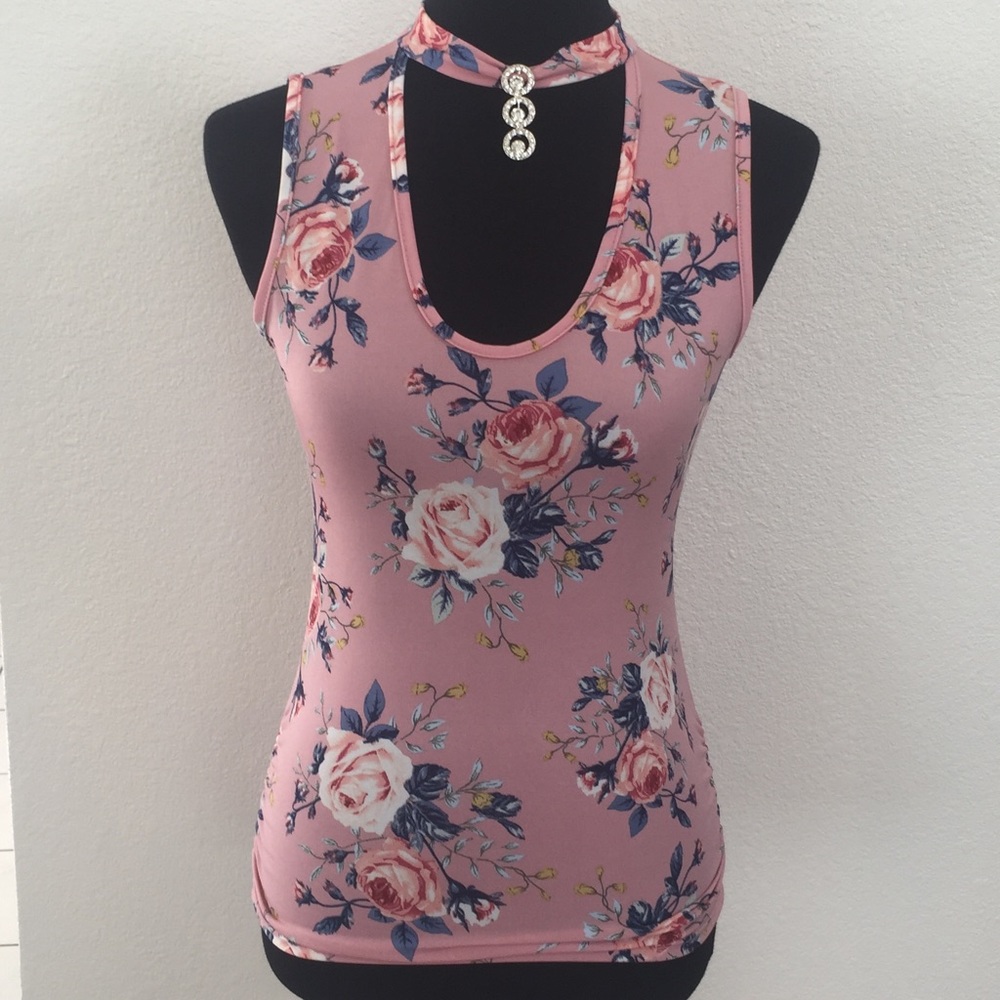 Floral sleeveless top - Picture 1 of 4