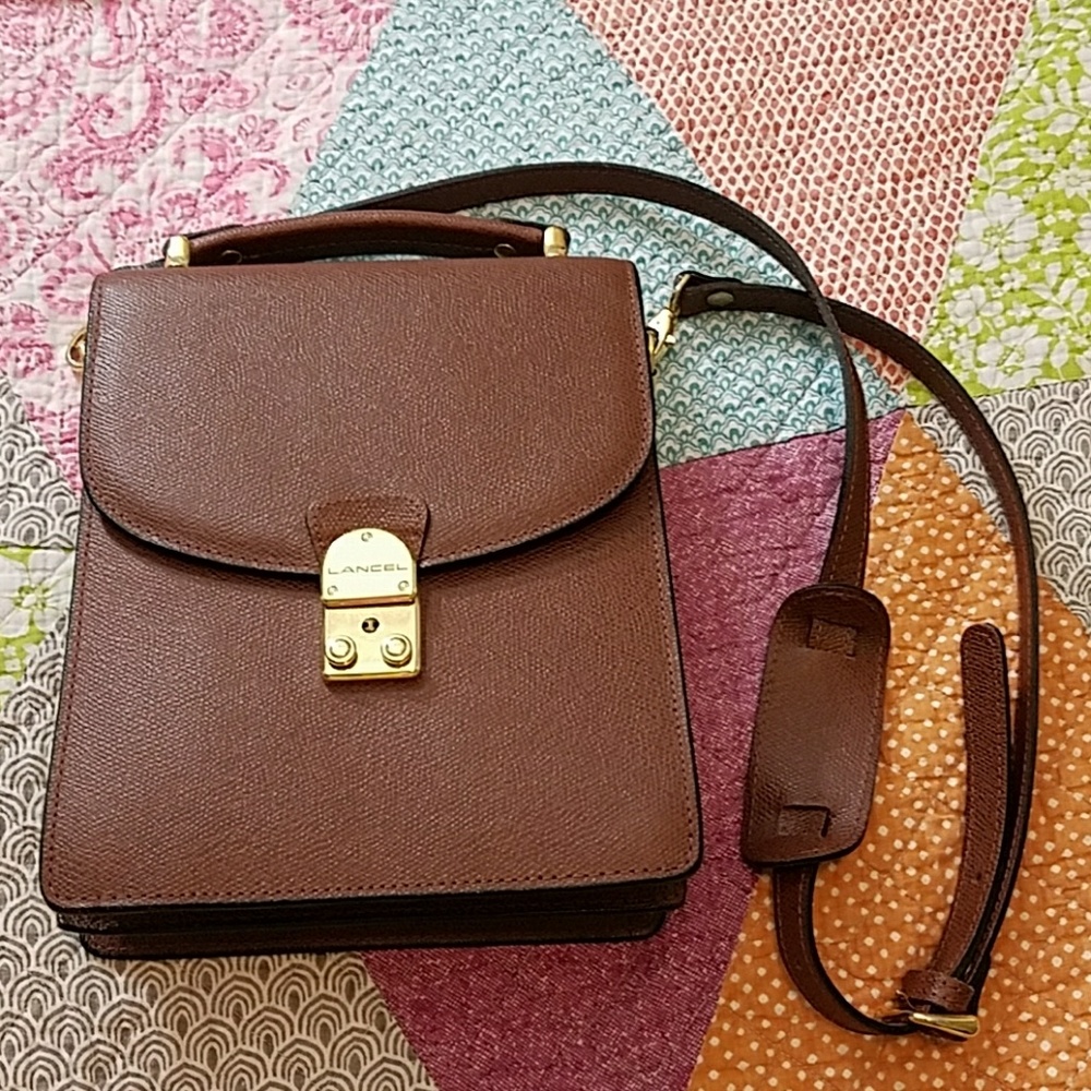 Lancel brown crossbody bag