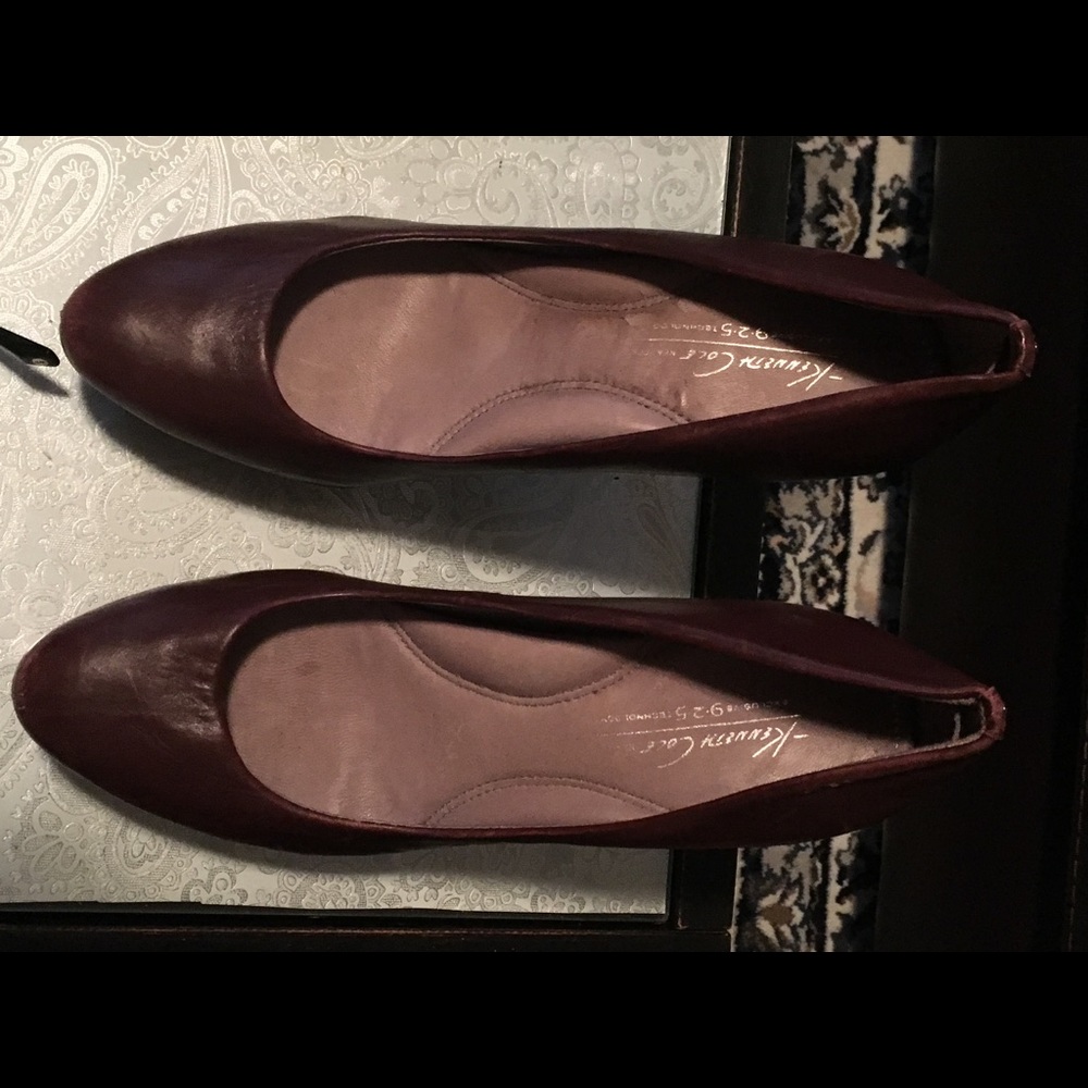 Wine colored platform Kenneth Cole shoes