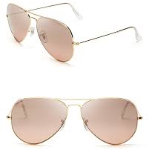 BRAND NEW Ray Ban Aviators Gold/Brown/Pink