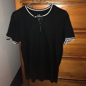 Armani Exchange zipper neck T-shirt
